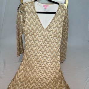Gorgeous Gold Lily Pulitzer Dress Size M
